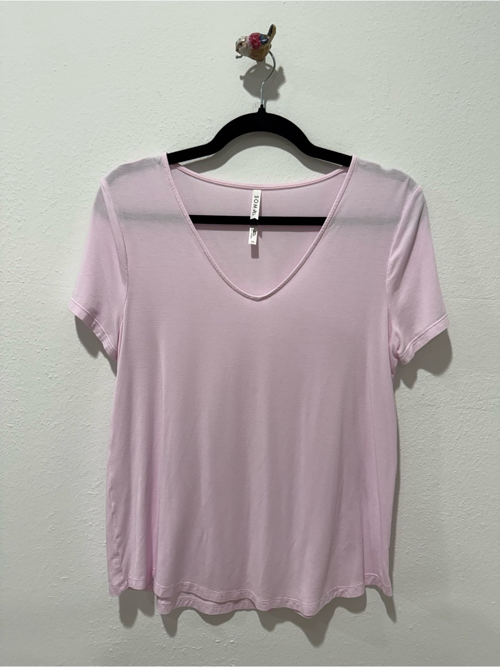 Soma Pale Lavender V-Neck Short Sleeve Tee